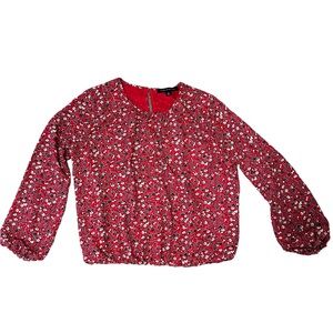 Red floral long sleeve